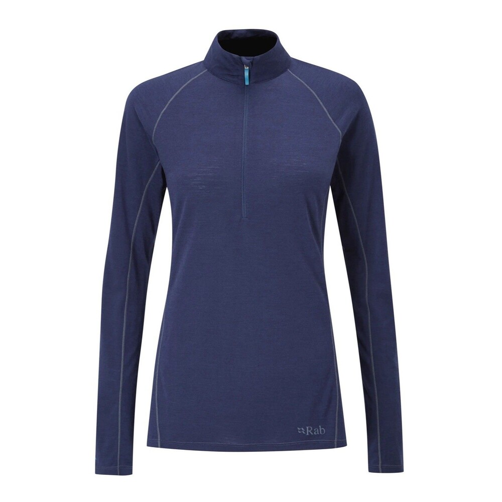 Rab Meco Women’s Merino+ 120 LS‎ Zip Tee Baselayer Long Sleeve Lightweight XS